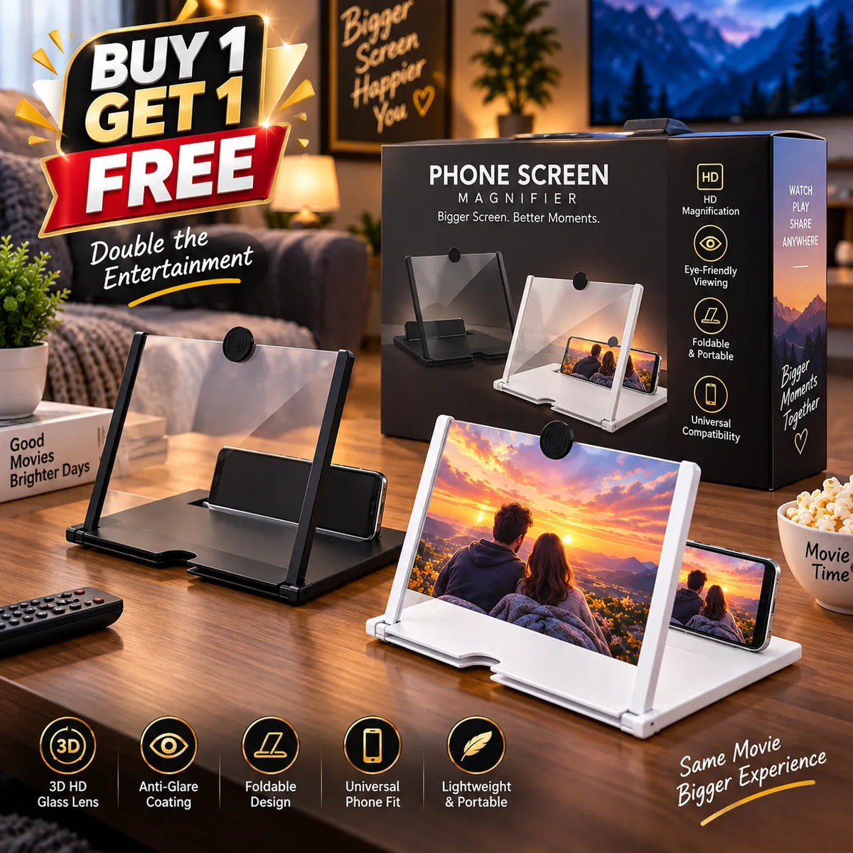 Phone Screen Magnifier | Foldable & Portable Design | Buy 1 Get 1 Free🔥