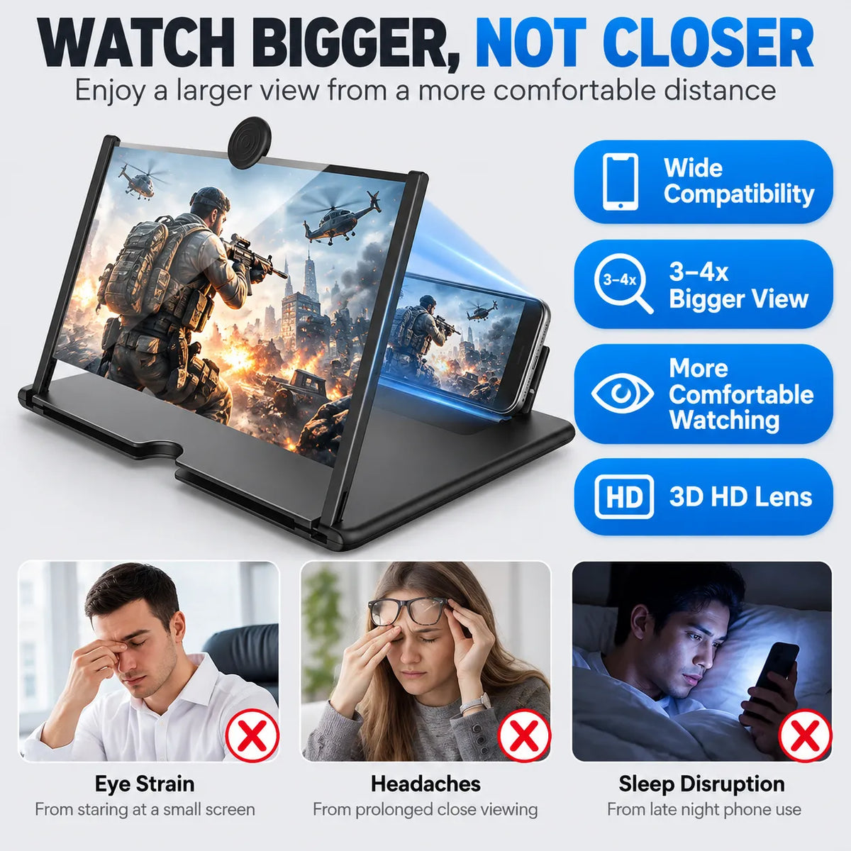 Phone Screen Magnifier | Foldable & Portable Design | Buy 1 Get 1 Free🔥